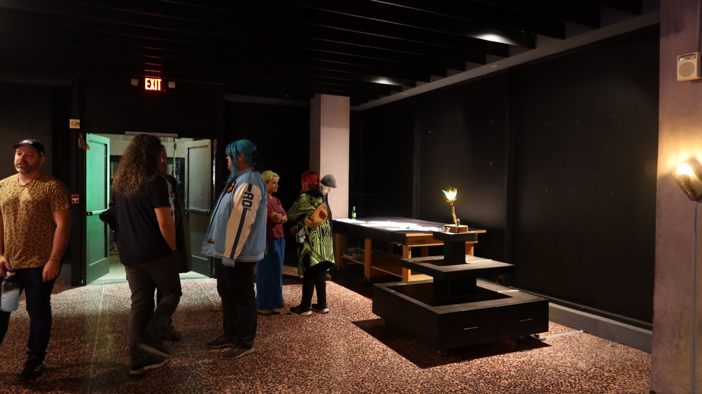 Visitors exploring gallery space