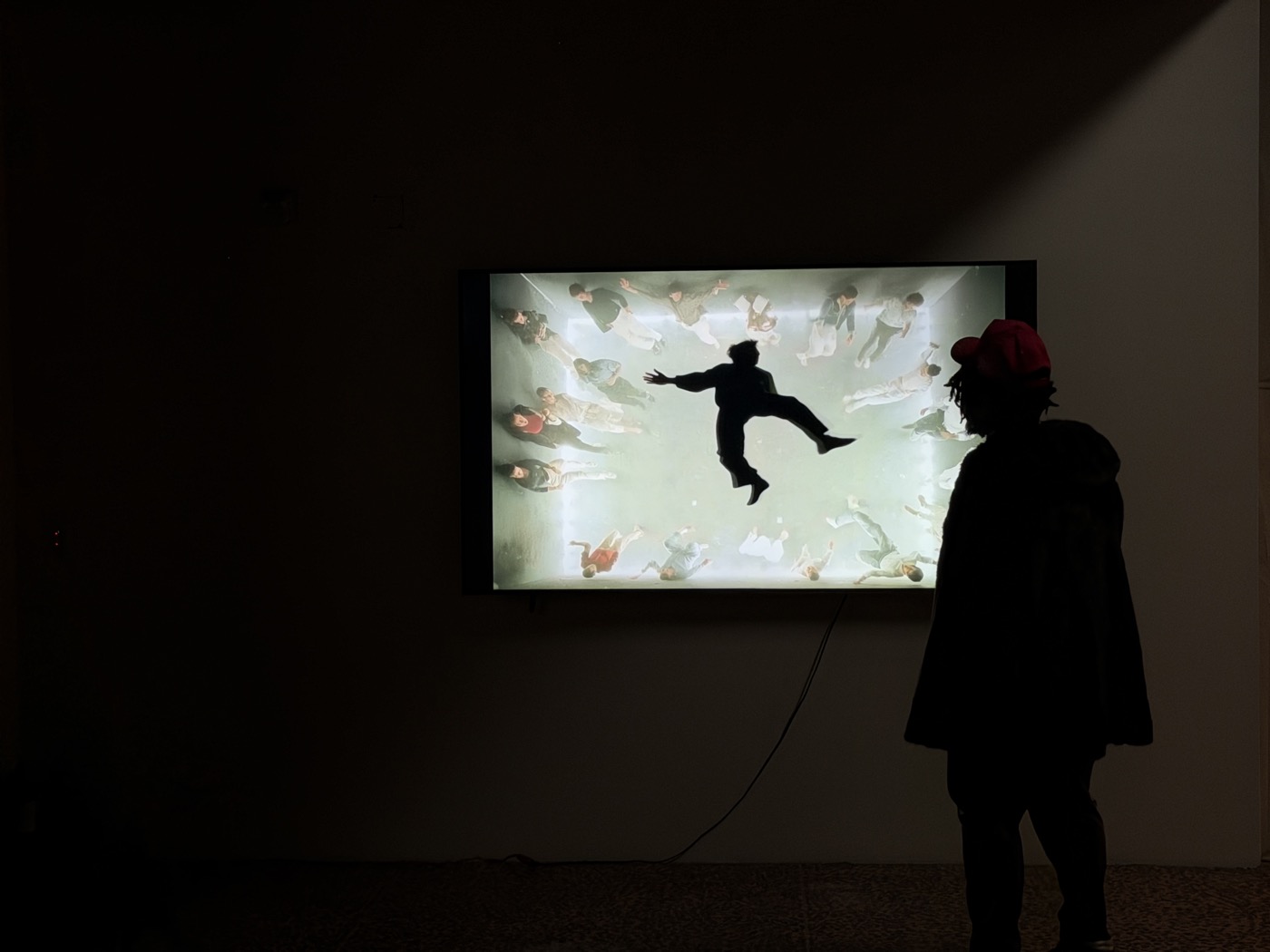 Viewer watching screen-based work